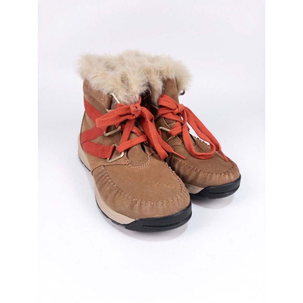 Columbia Maragal Mid Waterproof Suede Faux Fur Winter Boots Womens Size 6 Snow